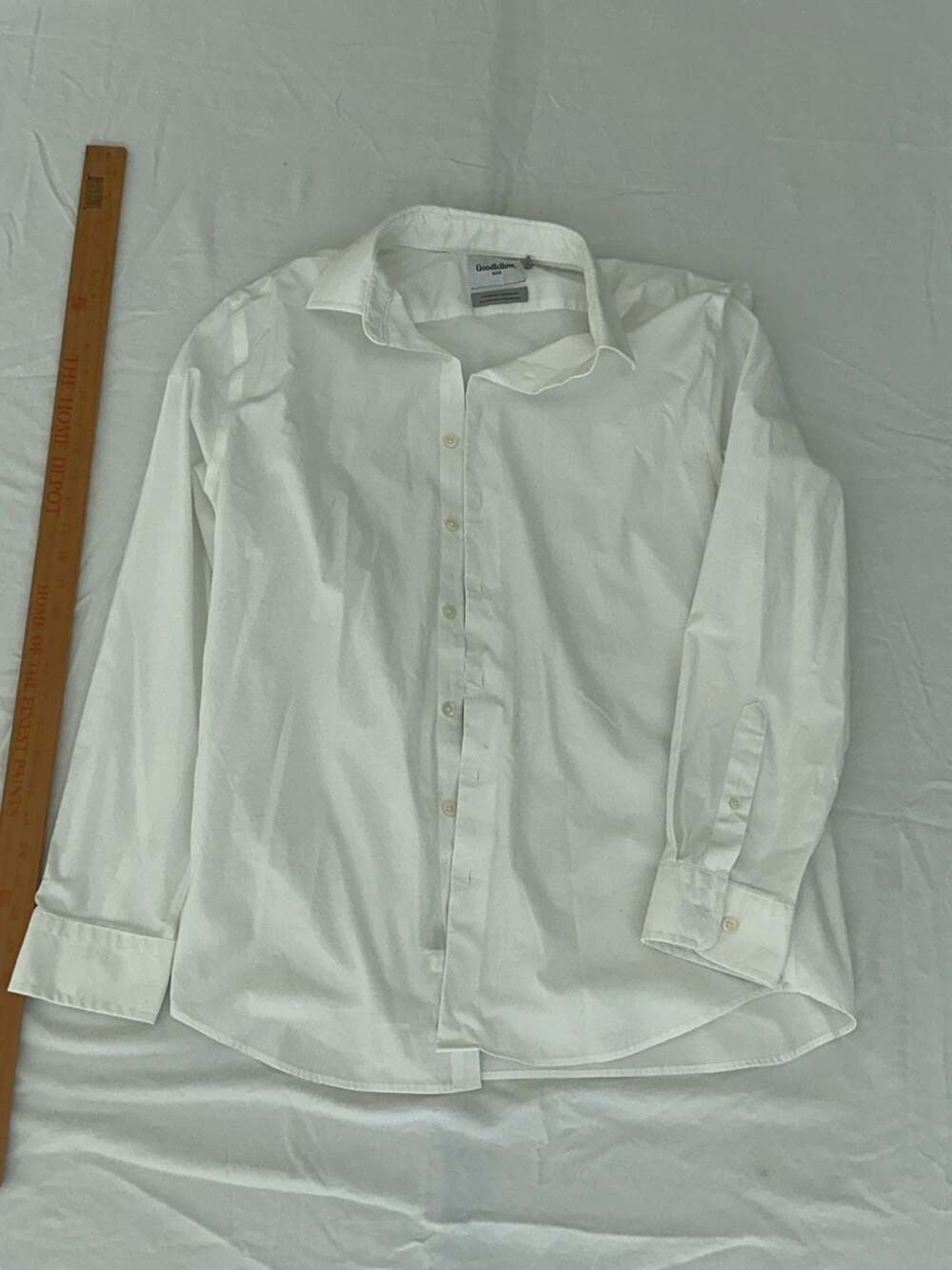 Goodfellow & Co Men's White Long Sleeve Button-Down Shirt